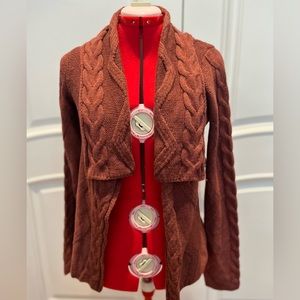 Denver Hayes Fall Rust Cardigan, NWT Size M